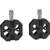 Generic Pedali per Mountain Bike da Strada con Chiodi Antiscivolo Maggiore Sicurezza 3 Cuscinetti 10x7x1,8 Cm Fibra di Carbonio Nera 1 Paio