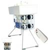 Generico Macchina for palline robot da ping pong, doppia testa portatile a 4 ruote