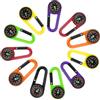 PLAFOPE 24 Pezzi Moschettone Bussola Clip-on, Bussola da Trekking, Plastico, Self Locking, Portachiavi, per Pesca e attività All'aperto