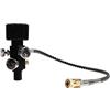Barabesty M18X1.5 PCP Serbatoio Dual Gauge Valvola di Ricarica Stazione di Riempimento Aria Cilindro Adattatore di Ricarica 6000Psi con Tubo 50cm, Nero