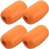VALICLUD 4 Pezzi Palline Galleggianti da Pesca in PVC, Galleggianti per Reti da Pesca e Gabbie, Arancia, Resistenti alle Onde, per Acqua Dolce e Salata