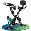 SLUNSE FITNESS Cyclette Pieghevole 5 in 1 per Uso Domestico con Resistenza Magnetica Regolabile a 16 Livelli, Display LCD con Frequenza Cardiaca, Capacità di Carico 160 kg, Comoda Sella Silenziosa per Interni