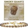 Farfume Quarzo fumoso Bracciale Pietre Naturali per Donna Perle in Pietra Naturale da 4mm Gemme Lavorate a Mano Gioielli Ideale Regalo