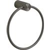 Gedy Ande Anello Porta Asciugamani Bagno da Parete in Acciaio Inox AISI 304 Finitura Gun Metal, Anello Porta Salviette Bagno da Muro Fissaggio con Viti Incluse nella Confezione
