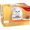 PURINA GOURMET Gourmet Gold Tortini Multipack con Salmone, Tonno, Manzo, Pollo 24 x 85 Gr