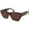Fendi Roma FE40100I 55E | Occhiali da Sole Graduati o Non Graduati | Prova Online | Plastica | Cat Eye | Marrone, Oro | Adrialenti