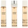 Chanel Chance EDT Ricarica 2 x 20 ml + EDT ricarica con vaporizzatore 20 ml (donna)