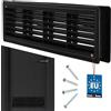 KOTARBAU® Griglia di aerazione 13,5 x 46 cm griglia di ventilazione Nero griglia in materiale sintetico griglia a lamelle quadrate resistente