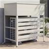 Mendler Copertura in Alluminio per climatizzatore/Pompa di Calore HWC-P94, vano Contenitore stoccaggio 110x96x43 cm - Bianco