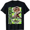 Jurassic Park Jurassic World Green Camo Predator Dinosaurs Maglietta