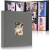 DazSpirit Grande Album Fotografico a Tasche per 600 Foto (10 x 15 cm) | Album Foto in Lino con Finestra in Copertina e Pagine Senza Acido per Famiglia, Matrimoni, Viaggi e Ricordi di Bambini