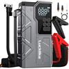 Lucklike Avviatore Batteria Auto con Compressore 150PSI, 21800mAh Avviatore Batteria, 12V Avviatore Emergenza per Auto (ALL Gas 12,0L Diesel) Emergenza Jump Starter con LED Torcia, USB, LCD