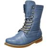 Andrea Conti Stivali da donna con lacci in pelle 0348760, Infinity Blue., 40 EU