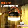 Heinast Lanterna LED Portatile per Campeggio con 3 Modalità di Illuminazione, Lampada da Campeggio Ricaricabile con Magnete per Esterni, Tenda e Emergenze Domestiche