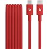 Beats da USB-C a USB-C Cavo in tessuto intrecciato, ricarica rapida, resistente e antigroviglio, caricatore compatibile per dispositivi Apple e Android (1,5 m) - Rosso rapido