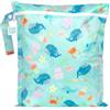 Bumkins Borsa bagnata impermeabile, lavabile, riutilizzabile per viaggi, spiaggia, piscina, passeggino, pannolini, vestiti sporchi, costumi da bagno bagnati, articoli da toeletta, 12 x 14 cm, Ocean