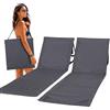 INTIMO COLLECTION Intimo Living - Set di 2 sedie da spiaggia con schienale regolabile all'infinito, i tappetini da spiaggia riempiti di schiuma di comfort sono ultraleggeri e salvaspazio, pieghevoli, colore: grigio