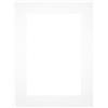 yd. Passepartout 60x80cm/50x70cm Karton Weiss Rand 5cm Gerade