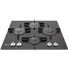 Hotpoint PRONTA CONSEGNA - Hotpoint Piano cottura a gas Direct Flame FTGHG 641 D/HA(BK) finitura vetro nero da 60 cm