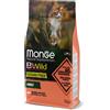 Monge BWild Grain Free Formula Adult Salmone con Piselli 1,5 kg Crocchette per Gatti Adulti