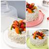 HEEPDD Porta Torta Rotondo con Coperchio, Contenitore per Cupcake, Bianco, PP, 26x22.5x13.5 cm
