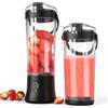TOPESCT Frullatore portatile per frullati e frullati, mini frullatore ricaricabile USB-C con 6 lame, 500 ml, per viaggi, palestra, ufficio (nero freddo)