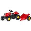 Rolly Toys 12121 - Veicolo a Pedali Kid X con Rimorchio Rosso