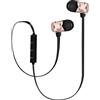 Avizar, auricolari Bluetooth magnetici con controllo remoto e microfono, color champagne rosa