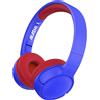 Akashi, cuffie Bluetooth 5.1 per bambini (pieghevoli, autonomia della batteria di 8 ore), blu/rosse
