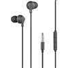BigBen Connected, cuffie con jack da 3,5 mm con telecomando e microfono, nero