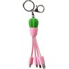 Bigben Connected YELLO KOKO, cavo 3-in-1 USB-A/Micro-USB e USB-C e Lightning 0,15 m Cactus, rosa