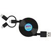 Bigben Connected YELLO KOKO, Cavo Suzy 3-in-1 USB-A/Micro-USB e USB-C e Lightning, 1 m, vinile, blu
