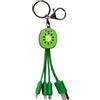 Bigben Connected YELLO KOKO, cavo 3-in-1 USB-A/Micro-USB e USB-C e Lightning 0,15 m Kiwi, verde