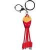 Bigben Connected YELLO KOKO, Andy USB A/Micro USB e USB C e Lightning 3 in 1 Kabel 0,15 m Fries, Rot