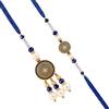 TIED RIBBONS Set di 2 braccialetti Rakhi Rakhi per fratello Rakhi | Rakhi per Bhaiya | Filo Rakhi - Rakhi per fratello Set di 2 Rakhi | Mini biglietto di auguri | Roli Tika, 13 Inch Approx., Seta