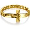JewelryWe - Bracciale Crocifisso a Catena Moto Bicicletta in Acciaio Inossidabile preghiere promessa