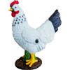 Relaxdays Figura da Giardino, Gallina e Gallo Bianco, Multicolore