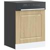 Tonture Kalmar - Pannello per lavastoviglie in legno di rovere Sonoma, 60 x 1,5 x 57 cm, protezione per lavastoviglie, cucina, design senza tempo, facile da pulire e durevole
