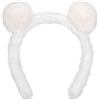 LIFKOME Fascia per capelli con orecchie di orso, regolabile, in morbido peluche, per la pulizia del viso, trucco e cura della pelle, accessorio per capelli carino con orecchie di animali, per donne e