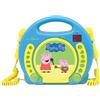 LEXIBOOK - PEPPA PIG - Lettore CD per karaoke per bambini con 2 microfoni
