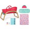 ZAPF CREATION Culla 3 in 1 - PER NEONATI - Effetto legno - Culla/Dondolo/Fissa - Tessuto inclu