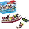 PLAYMOBIL Action Heroes 71464 Gommone dei Pompieri e acquascooter, Inclusi Masch
