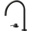 Newform - N21 set miscelatore lavello con bocca tonda girevole [carbon satin] - 71721.M0.077