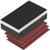 wolfcraft Set di levigatrici manuali adesive wolfcraft, 4 pezzi I 2892000 I con tessuto velcro I per legno, lamiere, plastica e altro I incluse 3 strisce abrasive adesive