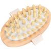 Luqeeg Spazzola Massaggiante per Drenaggio Linfatico in Legno Naturale, Massaggiatore Anticellulite Portatile Spazzola per la Circolazione Snellente Muscolare Relax Palm Sauna Massaggiatore per Bagno