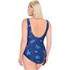 Ulla Popken Costume da Bagno da Donna Taglie Forti Alice, Softline, DG, Deepsea, Blu Marino, 54-56