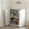 Dmora - Armadio multiuso 2 ante Zulimo, Mobile multifunzione, Armadietto a 2 ante, 120x44h126 cm, Bianco