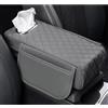 Loopunk Cuscino per bracciolo della console centrale dell'auto, copertura per console centrale con 2 borse laterali, cuscino impermeabile per il controllo centrale del bracciolo dell'auto, per la maggior