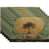 Generic Set di 6 tovagliette in stile cinese, 30,5 x 45,7 cm, motivo albero giapponese asiatico, 6 pezzi, per cene a casa, feste giapponesi, feste, cucina, stampa decorativa