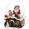 Dekohelden24 Sfera di neve con Babbo Natale, dimensioni: 7 x 7 x 9 cm, palla da 6,5 cm, orsacchiotto 501473
